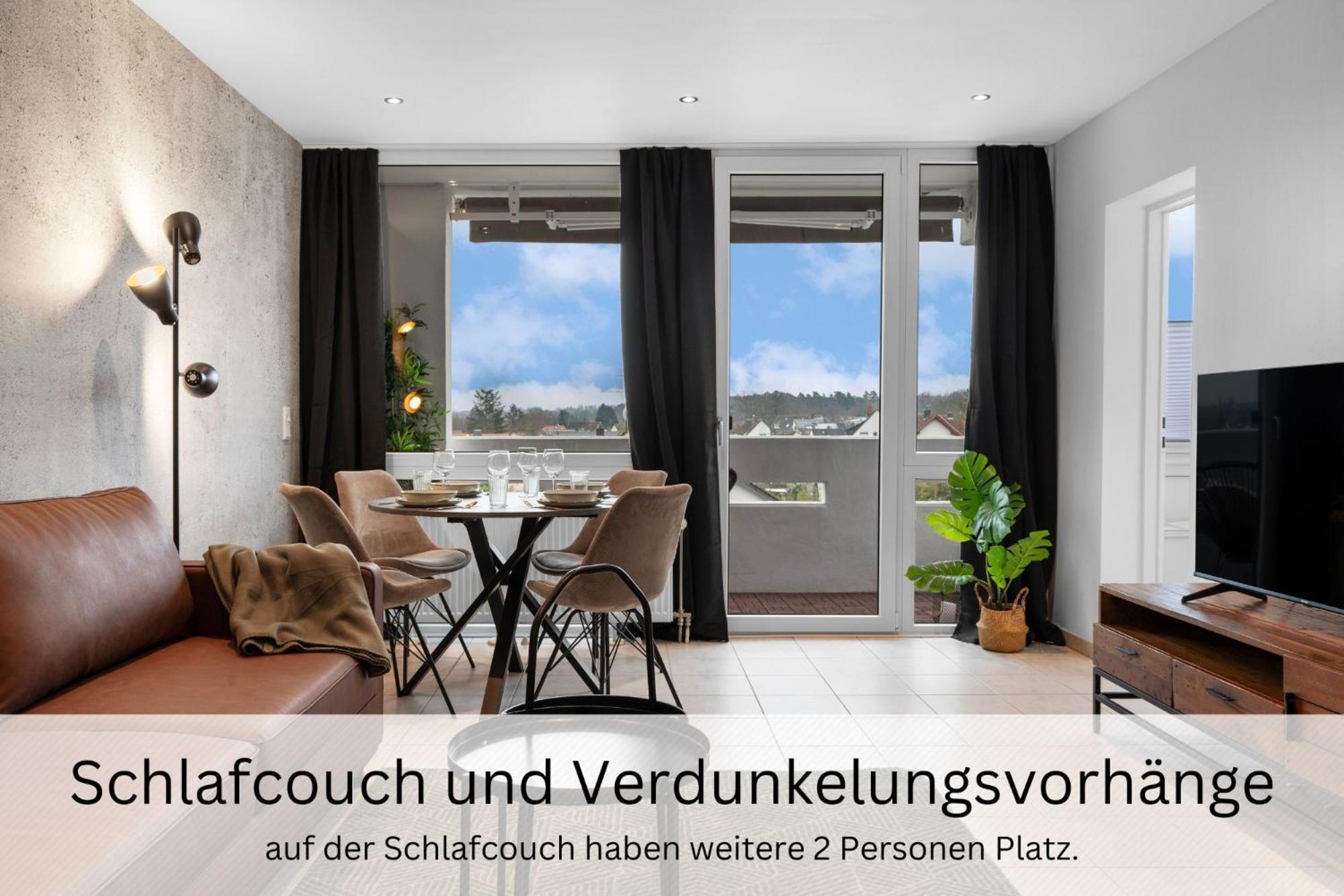 Urban Jungle Industrial Parkplatz Balkon Business Apartment Dreieich Luaran gambar