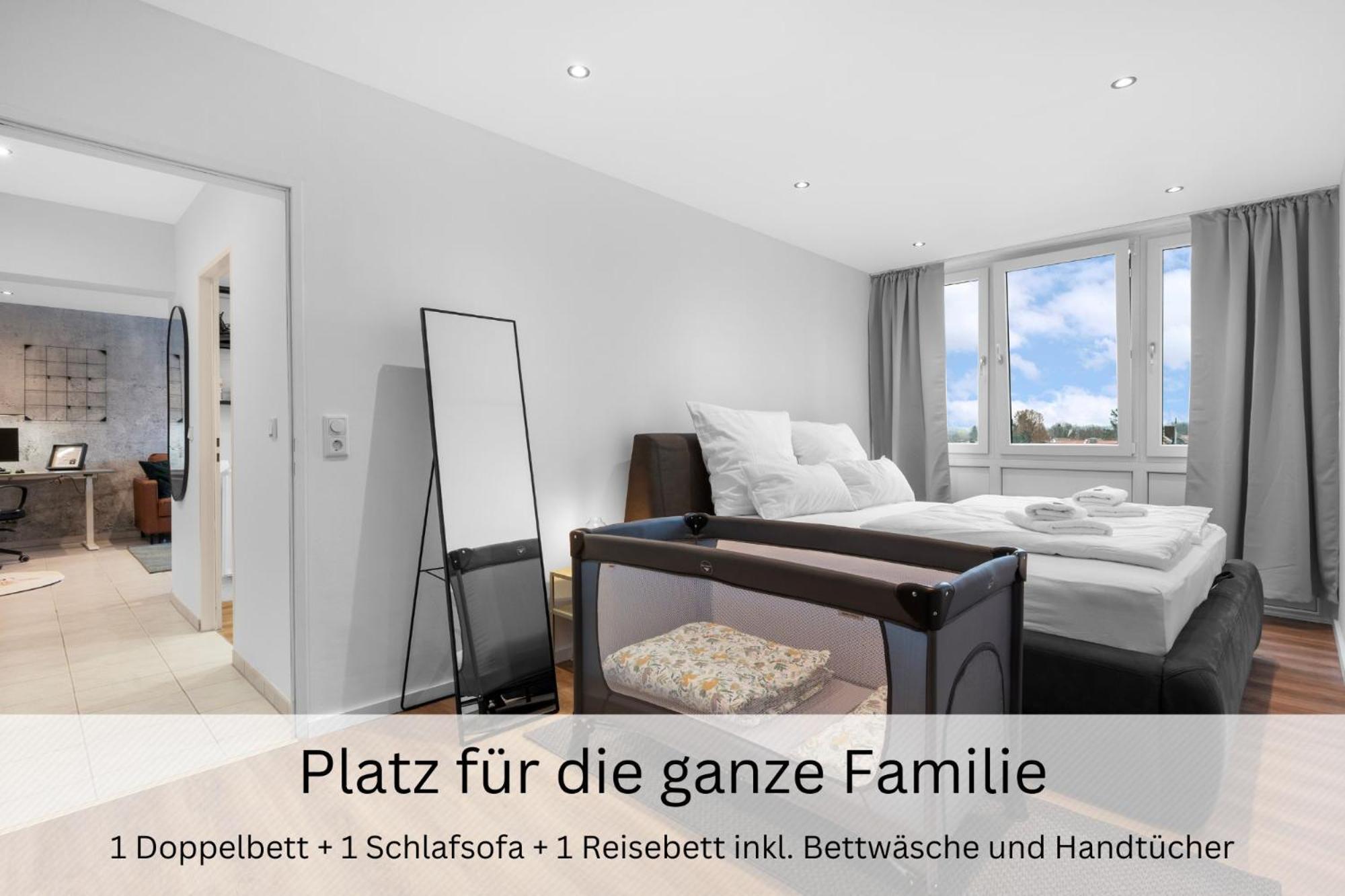 Urban Jungle Industrial Parkplatz Balkon Business Apartment Dreieich Luaran gambar